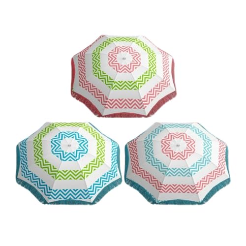 BigBuy Garden Parasol à franges Ø 180 cm, multicolore... - Jardin & Extérieur en promo à 29.52€