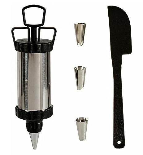 Kinvara Spritzbeutel Set Schwarz Silber Edelstahl... - Maison & Cuisine en promo à 13.44€