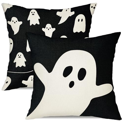 JXZYGMD Halloween Pillow Cover 18x18 Set of 2 Ghost... - Amazon Royaume-Uni à 4.03€
