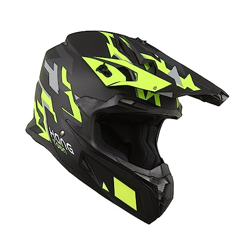 KSK Casque Cross HANGTOWN Cross Noir & Jaune - Sports & Fitness en promo à 64.23€