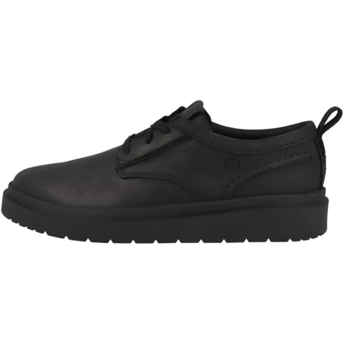CLARKS Mixte Polden Lace Shoes, Black Leather, 44 EU - Mode & Vêtements en promo à 59.17€