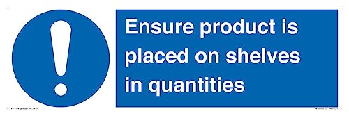 Ensure Product Is Placed on Shelves in Quantities Sign Sign... - Maison & Cuisine Amazon Royaume-Uni à 6.57€