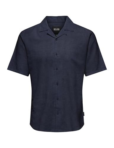 ONSCAIDEN SS Solid Resort Linen Noos, Bleu Nuit, XL en promo à 17,50€ (-50%) sur Amazon FR