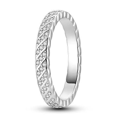 Hapour 925 Anillos de Plata de Ley para Mujeres Circonita... - Bijoux & Montres en promo à 5.99€