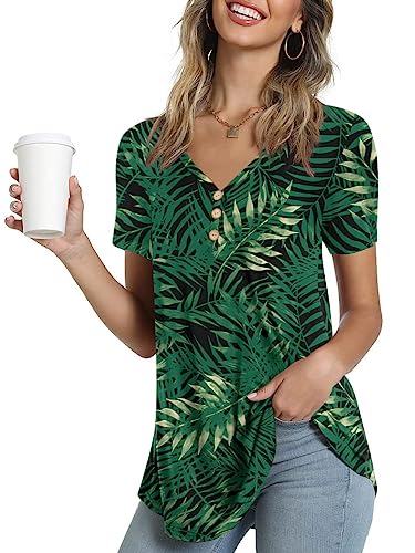 Ninee Camiseta de manga corta para mujer, cuello en V... - Jardin & Extérieur en promo à 12.39€