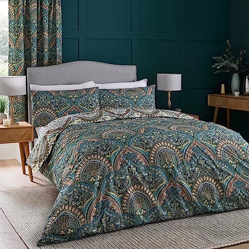 Dreams & Drapes - Blaugrüner Jacobean Bettbezug –... - Amazon Germany à 22.26€