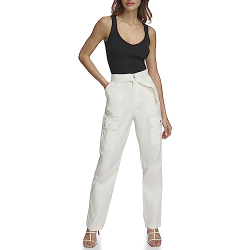 DKNY Pantalones Cargo con cinturón, Pristine, 36 para Mujer - Home & Kitchen Amazon Spain à 42.62€