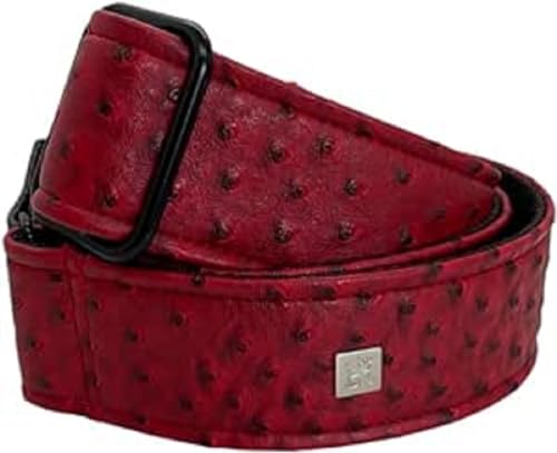 GET'M GET'M Guitar Strap 2" Burgundy Ostrich Guitar Strap - Musique & Instruments en promo à 30.40€