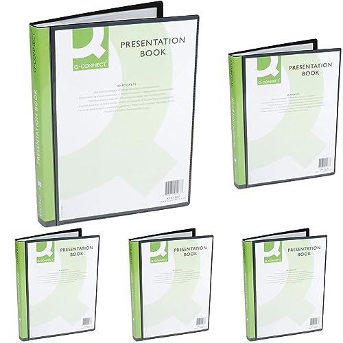 Q-Connect A4 40-Pocket Presentation Display Book - Black... - Fournitures Bureau Amazon Royaume-Uni à 14.40€