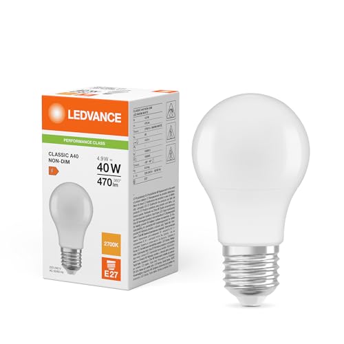 LEDVANCE Classic LED E27 Poire Dépolie 4.9W 470lm - 827... en promo à 2,51€ (-65%) sur Amazon FR