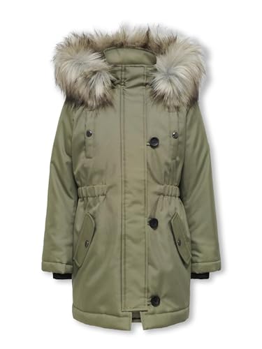 ONLY Parka larga para niña, verde claro, 140 - Amazon Espagne à 23.86€