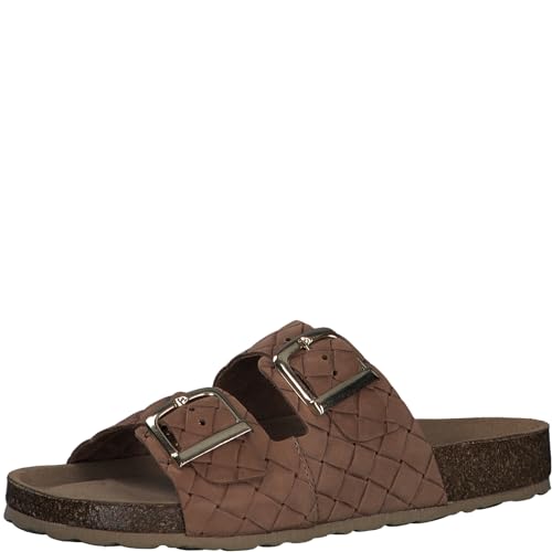MARCO TOZZI Ciabattine Donna in Pelle con Fibbie, Marrone... - Sports & Fitness Amazon Italy à 17.84€