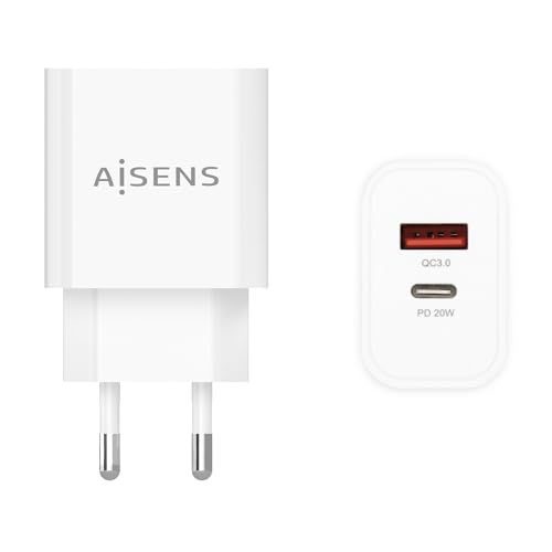 AISENS - A110-0681 - Cargador 20W, 1XUSB-C PD3.0, 1XUSB-A... - High-Tech & Électronique Amazon Espagne à 3.71€