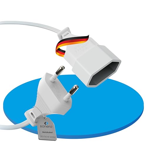 sonero Câble d'alimentation - 2 m - Fiche européenne Plate... - High-Tech & Électronique Amazon France à 7.96€