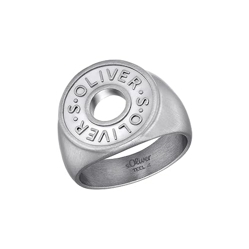 s.Oliver Anello da uomo in acciaio inox, argento, bottone... - Pet Supplies Amazon Italy à 18.26€