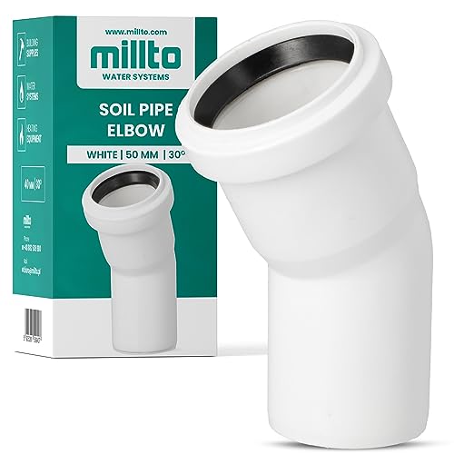 Millto™ Kunststoff Bogen 50x50 mm 30º Rohrbogen Abwasser... - Bricolage & Outils Amazon Allemagne à 1.99€