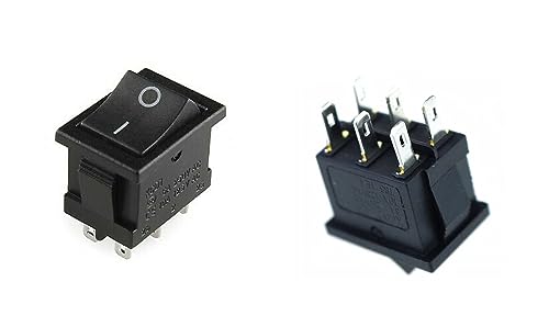 NTERRUTTORE RETTANGOLARE 2 FASI 0 1 6A 250V KCD1 6 pin... - High-Tech & Électronique Amazon Italie à 1.80€