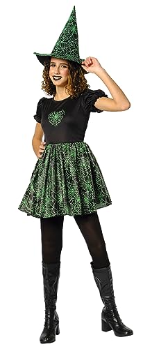 Rubies Costume de sorcière Spiderweb Neon Vert pour filles... - Mode & Vêtements Amazon France à 13.86€