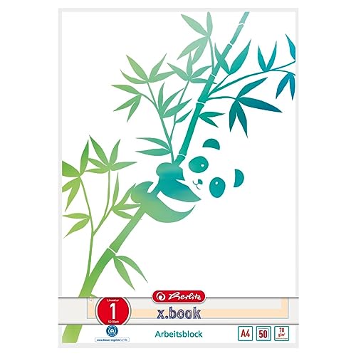 Arbeitsblock A4 GREENline 50 Blatt Lineatur 01 Motiv Panda - Maison & Cuisine Amazon Allemagne à 4.19€