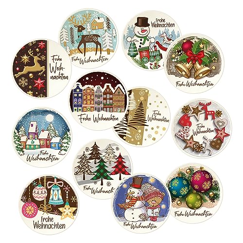 Günthart 12 cartelli decorativi "Frohe Weihnachten"... - High-Tech & Électronique Amazon Italie à 4.69€