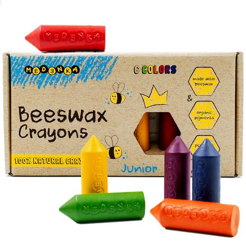 Medenka Crayons à la cire d'abeille Junior – 6 couleurs –... - Jouets & Jeux Amazon France à 20.93€