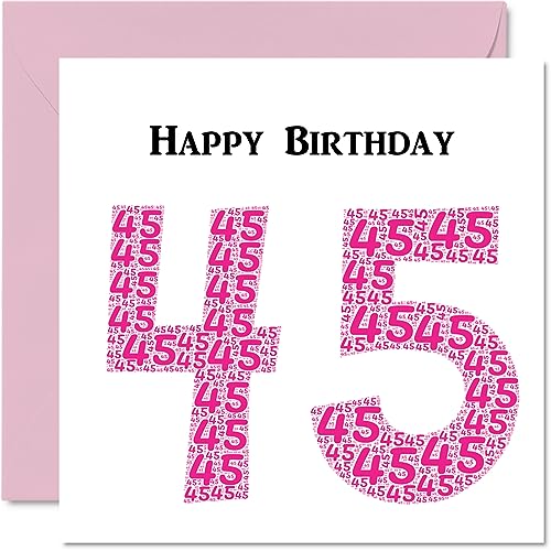 Divertidas tarjetas de cumpleaños número 45 para mujer... - Toys & Games Amazon Spain à 7.73€