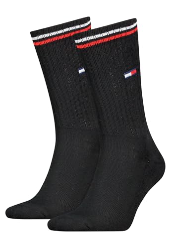 Tommy Hilfiger Calcetines altos (paquete de 2), Negro, 18-20 - Amazon Espagne à 13.90€