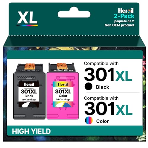 Heroil 301 301XL Negro y Color Cartuchos de Tinta para HP... - Auto & Moto Amazon Espagne à 24.29€