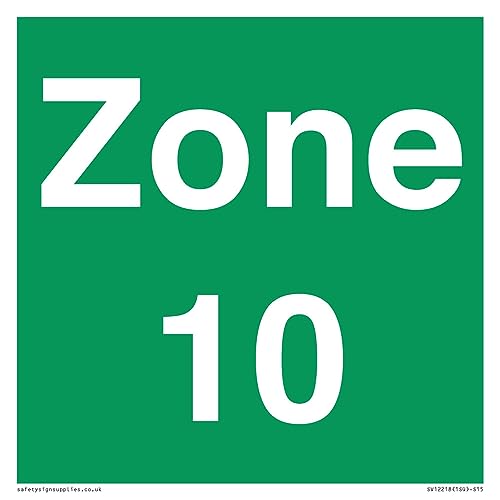 Zone 10 Sign - 150x150mm - S15 - Maison & Cuisine en promo à 2.58€