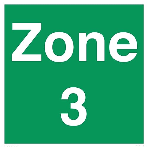 Señal Zona 3 – 400 x 400 mm – S40 - Fournitures Bureau Amazon Espagne à 20.31€
