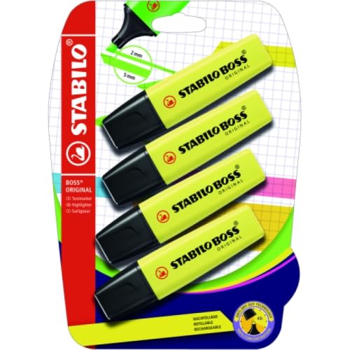 Lot de 10 Blister de 4 surligneurs BOSS Original, pointe... - Fournitures Bureau en promo à 12.21€