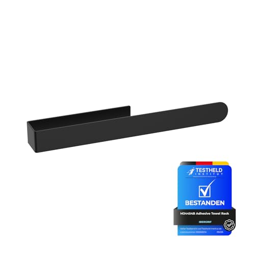 Ibergrif M34454B Black Towel Rail, 37CM Self Adhesive Hand... - Maison & Cuisine Amazon Royaume-Uni à 7.54€