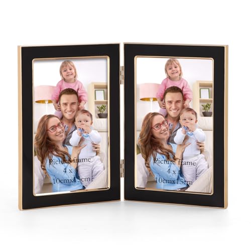 Giftgarden Doppel-Bilderrahmen, 10,2 x 15,2 cm, Schwarz mit... - Home & Kitchen Amazon Germany à 15.67€