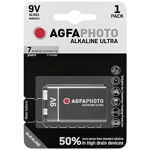AgfaPhoto Batteria alcalina Ultra -9 V 6LR61 E-Block 1 pezzo - Sports & Fitness Amazon Italie à 3.14€