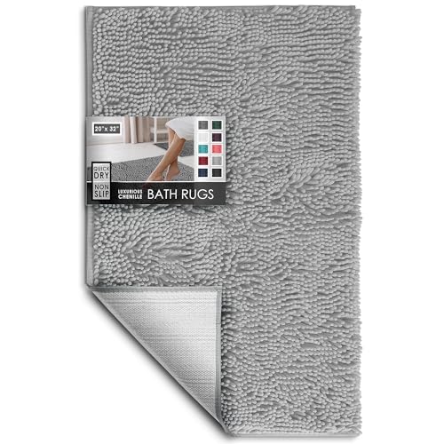 Hearth & Harbor Bathroom Rugs, Chenille Bath Mat - Machine... - Maison & Cuisine Amazon Royaume-Uni à 8.19€