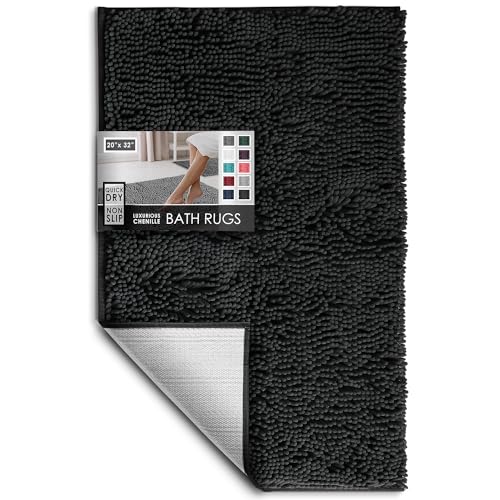 Hearth & Harbor Bathroom Rugs, Chenille Bath Mat - Machine... - Sports & Fitness en promo à 7.04€