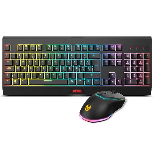 KROM Kabala – Kit Gaming Clavier Membrane sans Fil RGB... en promo à 32,80€ (-41%) sur Amazon FR