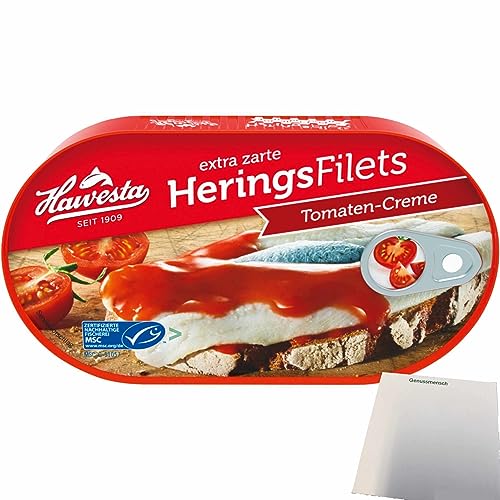 Hawesta Heringsfilets in Tomaten-Creme MSC (200g Dose) +... - Épicerie Amazon Allemagne à 2.72€