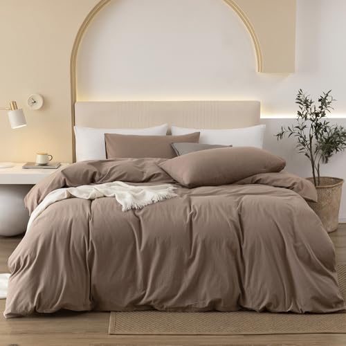 JIYUAN Set copripiumino in 100% cotone lavato, comodo... - Amazon Italy à 27.22€