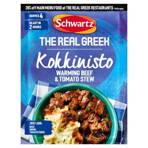 Schwartz x The Real Greek Kokkinisto Warming Beef & Tomato... - Épicerie Amazon Royaume-Uni à 1.20€