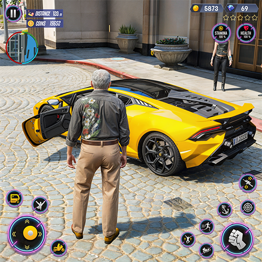 Scary Grandpa House 3D Open World Gangster Crime Games - Auto & Moto Amazon Allemagne à 4.39€