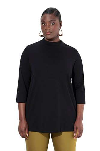 Ulla Popken Camiseta, clásica, Cuello Alto, Mangas 3/4... - Bon plan à 26.69€