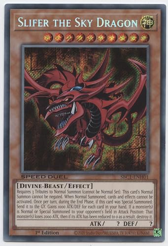 Slifer The Sky Dragon - SBC1-ENH01 - Secret Rare - 1ère... - Jeux Vidéo & Consoles en promo à 4.99€