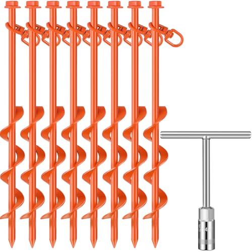 Lot de 8 ancrages au sol à visser – Piquets de tente... - Jardin & Extérieur Amazon France à 54.02€