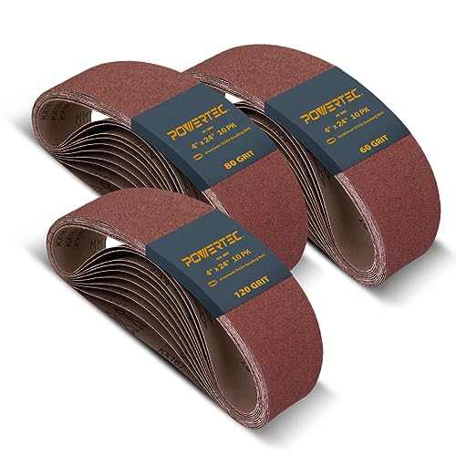 POWERTEC 110091 Bandas de lijado de 4 x 24 pulgadas |... - Bon plan à 24.55€