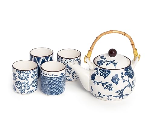 H&H Seta Set 5 Pezzi in Porcellana, Bicchierini + Teiera... - Amazon Italy à 32.39€
