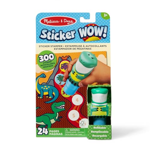 Melissa & Doug - Sticker Wow - Tamponneuse Dinosaure + Bloc... - Jouets & Jeux en promo à 8.49€