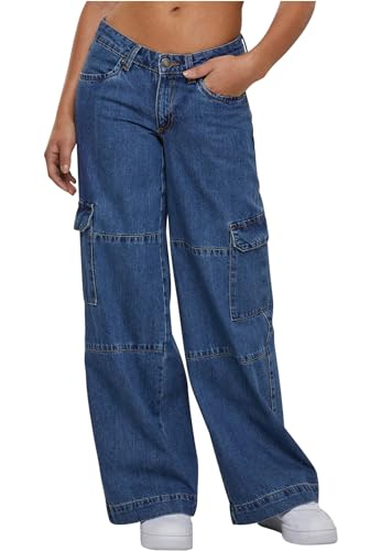 Urban Classics Ladies Low Waist Cargo Denim Pantaloni, Mid... - Maison & Cuisine en promo à 19.54€