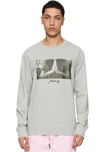 Mister Tee Pray Crewneck, Maglia di Tuta Uomo, Grey, - Amazon Italie à 18.16€