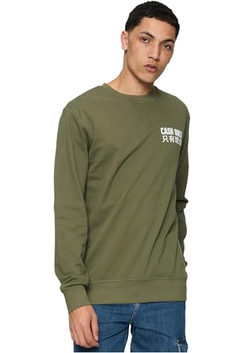 Mister Tee Cash Only Crewneck, Maglia di Tuta Uomo, Olive, - Mode & Vêtements Amazon Italie à 13.58€